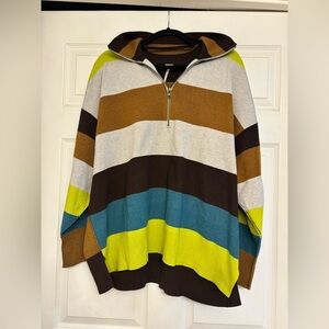 Free People Coastal Stripe Pullover size M